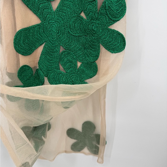 Simon Miller Hibiscus Sleeveless Crochet Midi Dress in Gummy Green | Large - Picture 5 of 12